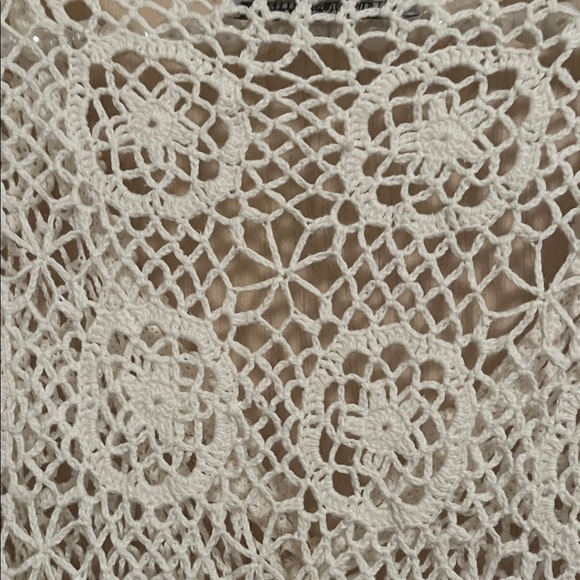 Chic Cream Crochet Cardigan - Picture 8 of 9
